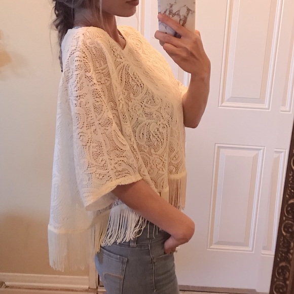 Lush Crochet Fringe Coverup - Picture 2 of 2